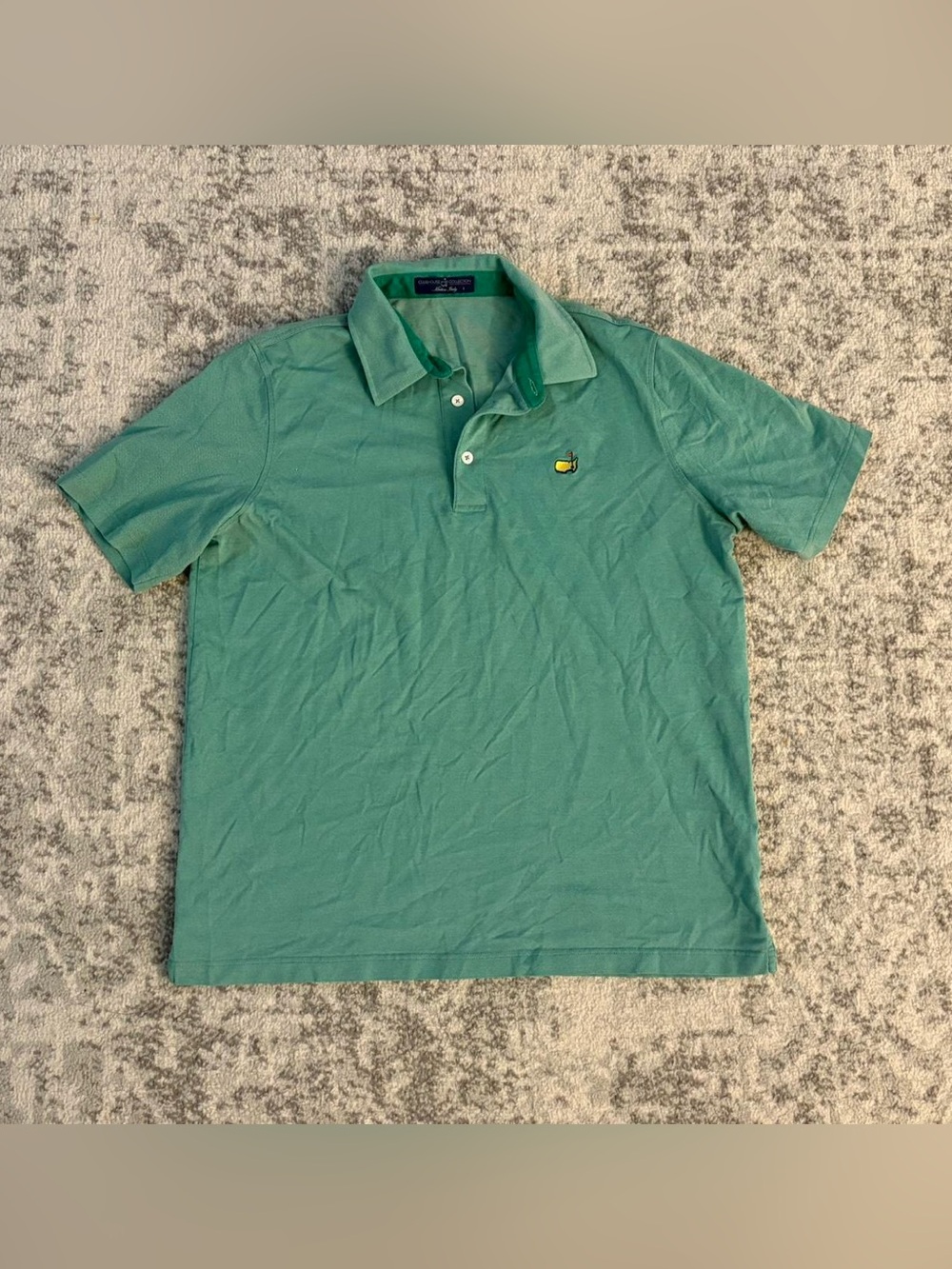 Large The Masters Clubhouse Collection Green Golf Polo